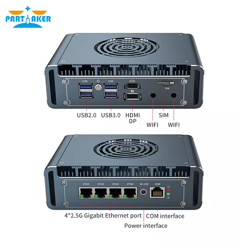 Pfsense Firewall Router 2.5G 4 I226 - มินิพีซีไร้พัดลม Intel I3-1115G4 เจนเนอเรชั่น 12 ใช้เป็นไฟร์วอลล์และเราเตอร์