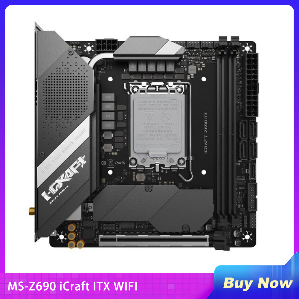 Lga1700 Itx Motherboard Ddr5 - เมนบอร์ด MS-Z690 iCraft ITX WIFI สำหรับคอมพิวเตอร์ตั้งโต๊ะ