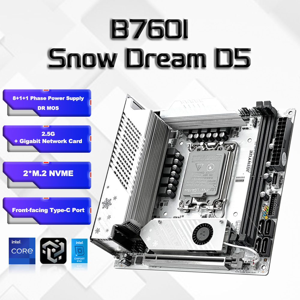 Lga1700 Itx Motherboard Ddr5 - เมนบอร์ด B760i ARGB WIFI DDR5 mini