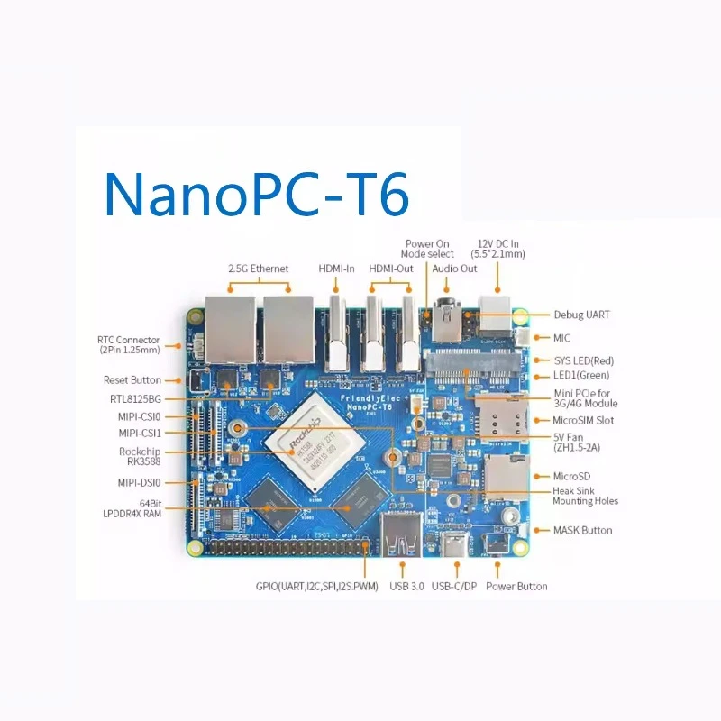 บอร์ดพัฒนา VoltSNanopc T6 - Ro - Rockchip Rk3588 Development Board บทวิจารณ์และราคา